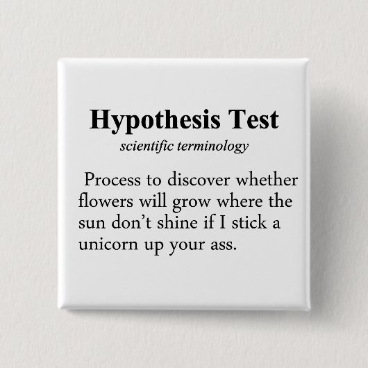 仮説のテスト定義 缶バッジ (正面)