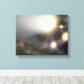 仮説上の飛行機から見た夜空 キャンバスプリント (インサイチュ (ウッドフロア))