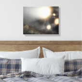 仮説上の飛行機から見た夜空 キャンバスプリント (インサイチュ (寝室))