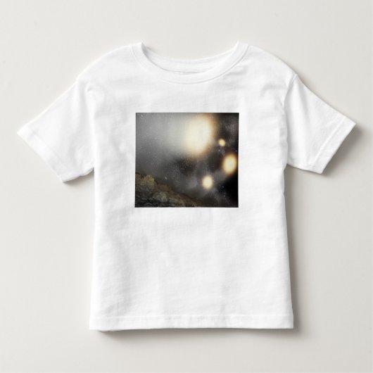 仮説上の飛行機から見た夜空 トドラーTシャツ (正面)