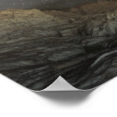 仮説上の飛行機から見た夜空 ポスター (角)