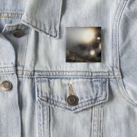 仮説上の飛行機から見た夜空 缶バッジ (インサイチュ)