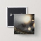 仮説上の飛行機から見た夜空 缶バッジ (正面&裏面)