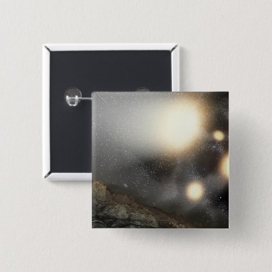 仮説上の飛行機から見た夜空 缶バッジ (正面&裏面)