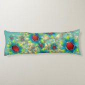 仮違う想花、青い花びらティール(緑がかった色) ボディピロー (裏面)