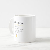 仮釈放おもしろい官の肩書きコーヒーマグ コーヒーマグカップ (正面左)