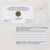 仮釈放代理人の名刺 名刺 (正面/裏面)