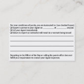 仮釈放代理人の名刺 名刺 (裏面)