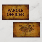 仮釈放官アンティーク名刺 名刺 (正面/裏面)