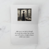 仮陰気勇気付けられるカード サンキューカード (内部)