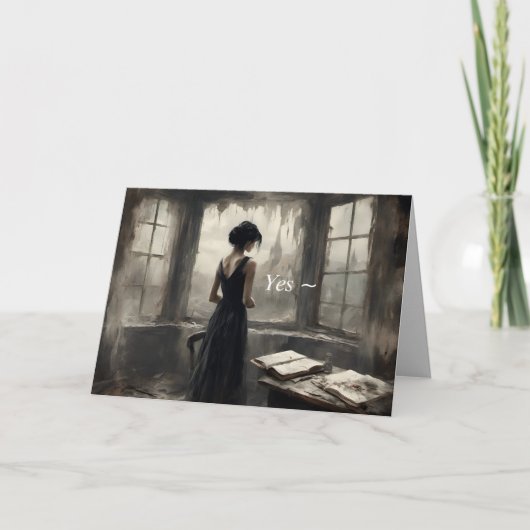 仮陰気勇気付けられるカード サンキューカード (正面)