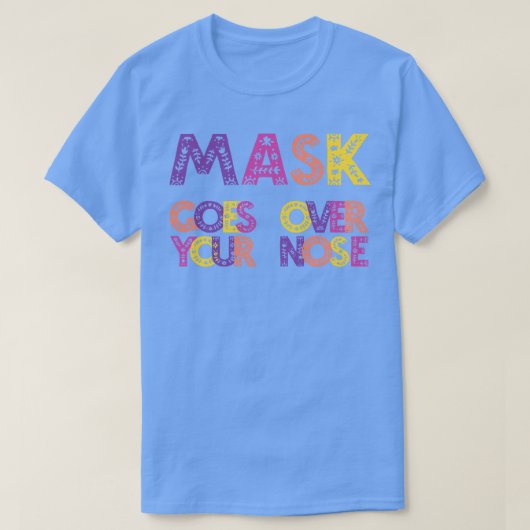 仮面が鼻にかかる Tシャツ (デザイン正面)