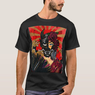 仮面つき芸者 Tシャツ