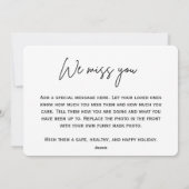 仮面と静止画メリーのホリデーカード シーズンカード (裏面)