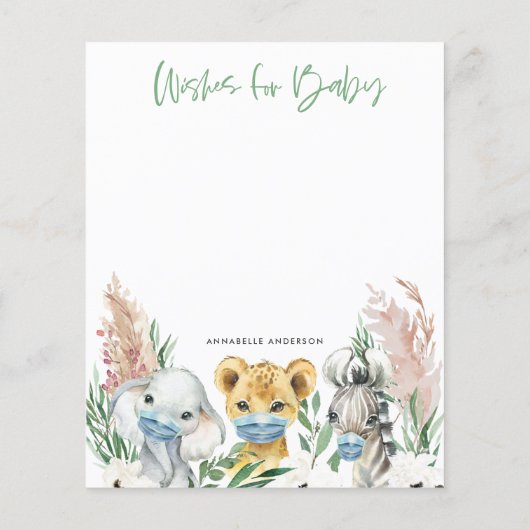 仮面の動物は男女兼用ベビーの解放を願う (裏面)