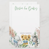 仮面の動物は男女兼用ベビーの解放を願う 便箋 (正面/裏面)