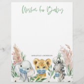 仮面の動物は男女兼用ベビー レターヘッド (正面)