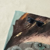 仮面の女性ビーチタオル ビーチタオル (インサイチュ)