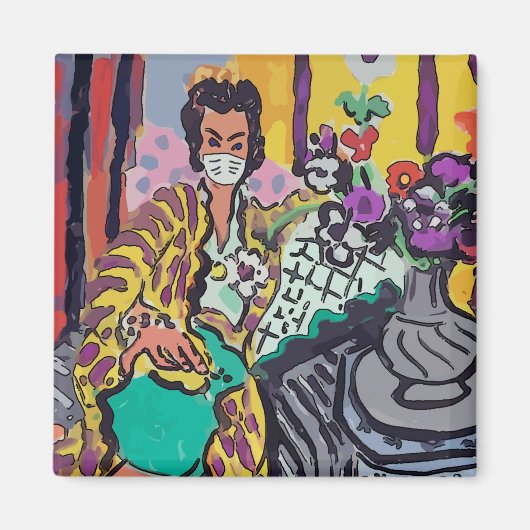 仮面の女性 マグネット (正面)