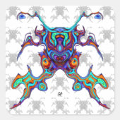 仮面の戦士カニエイリアン昆虫様体v2 スクエアシール (正面)