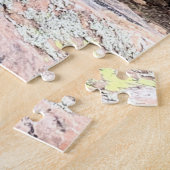 仮面の獣毛犬がシーンを観察 ジグソーパズル (側面)