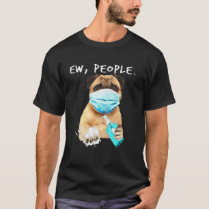 仮面をかぶった犬を引っ張る顔 Tシャツ