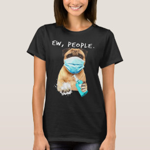 仮面をかぶった犬を引っ張る顔 Tシャツ