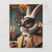 仮面をしたウサギ ポストカード (正面)