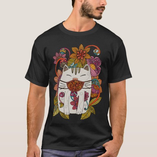 仮面をした猫の子 Tシャツ (正面)