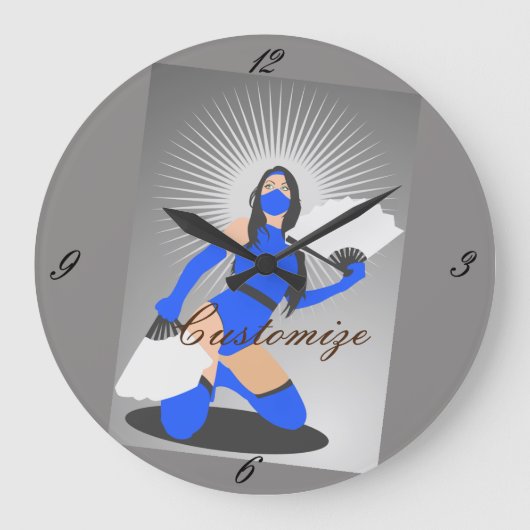 仮面ウォリアープリンセスサンダー_コーブ ラージ壁時計 (正面)
