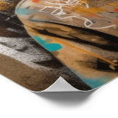 仮面グラフィティアートポスター付き女性 ポスター (角)