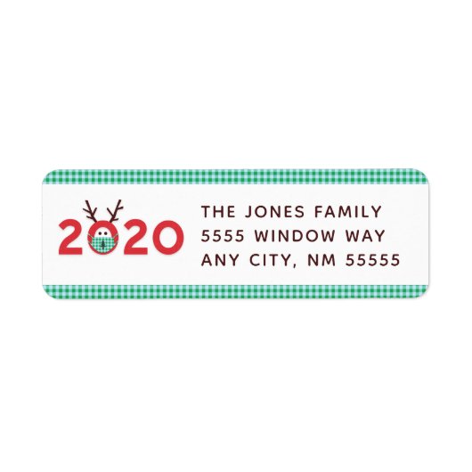 仮面トナカイ2020カスタム休日差出人住所 ラベル (正面)