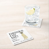 仮面パーソナライズされたのグレート・ダン結婚ズ スクエアペーパーコースター (インサイチュ)