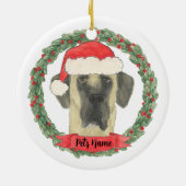 仮面パーソナライズされたの大デイン セラミックオーナメント (裏面)