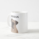 仮面パーソナライズされたボクサー コーヒーマグカップ (正面左)