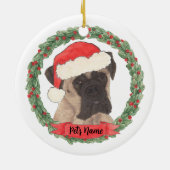 仮面パーソナライズされたボクサー セラミックオーナメント (裏面)