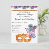 仮面パーティーの招待状 招待状 (スタンド正面)