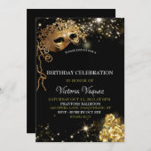 仮面パーティーの招待状 招待状 (正面/裏面)