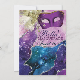 仮面パーティーの誕生日招待状 招待状