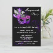 仮面パーティー招待状 招待状 (スタンド正面)