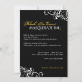 仮面パーティー招待状 招待状 (裏面)