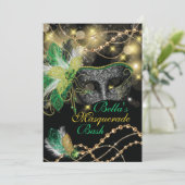 仮面パーティー誕生日イベント招待状 招待状 (スタンド正面)