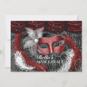 仮面パーティー誕生日イベント招待状 招待状 (裏面)