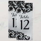 仮面パーティー テーブル番号カード 招待状 (正面/裏面)