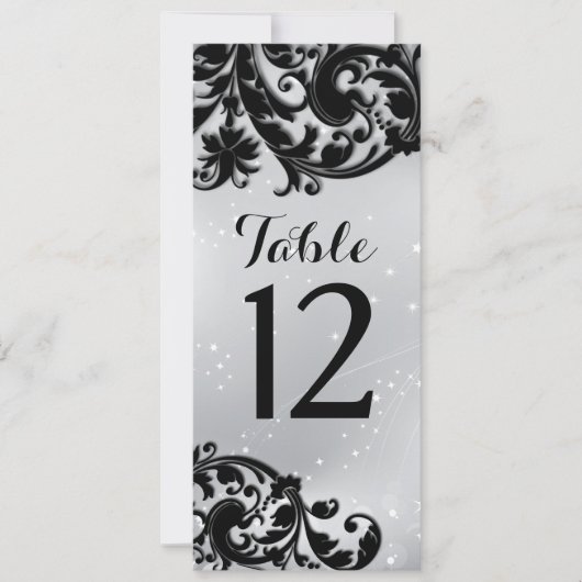 仮面パーティー テーブル番号カード 招待状 (正面)