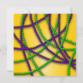 仮面パーティー 紫のマスク 招待状 (裏面)