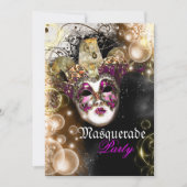 仮面ベネチアンマルディグラパーティー 招待状 (正面)
