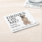 仮面ボクサー結婚ズ スクエアペーパーコースター (アングル)