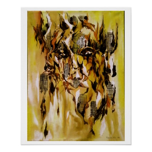 「仮面モデルの印象」、光沢のあるポスター ポスター (正面)