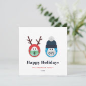 仮面ユーモアのあるのクリスマスとハヌカーの休日 カード (スタンド正面)